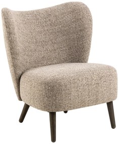 Beżowy fotel z materiału bouclé Elmont – Actona