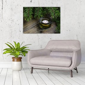 Obraz - świeca bożonarodzeniowa (70x50 cm)