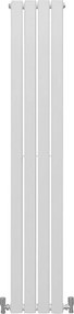 Grzejniki panelowe designerskie, połyskujące, białe, 1600 mm x 280 mm