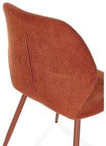Tapicerowane krzesła zestaw 4 szt. w kolorze terakoty Ansu – Marckeric