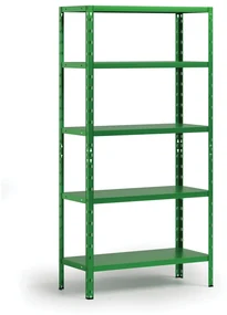 Regał półkowy 1800x900x400 mm, 5 półek, nośność półek 70 kg, zielony