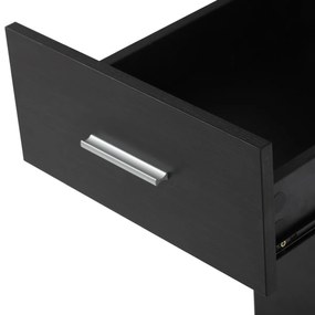 Biurko 3218 OAK, czarne i dębowe