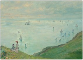 Obraz - Henri Fantin-Latour, Cliffs at Pourville, reprodukcje (70x50 cm)