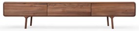 Brązowa szafka pod TV z litego drewna dębowego 220x45x45 cm Fawn – Gazzda