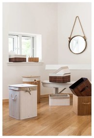 Drewniano-tekstylny kosz na pranie 62 l Kankyo – Premier Housewares