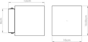 Loftowy beżowy kinkiet kostka - E717-Lenobri