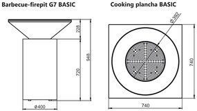 Artiss palenisko ogrodowe G7 BASIC corten