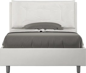 Łóżko bez stelaża tapicerowane 120x210 sztucznej skóry biały Annalisa Large