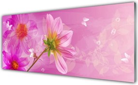 Panel Szklany Wyrafinowany Bukiet Ścienny