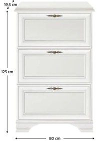 Szafka na buty KENTAK SFB3B, alpejska biel