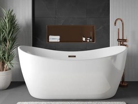 Mexen X-Wall-R półka wnękowa z kołnierzem 90 x 30 cm, miedź szczotkowana - 19C0903010