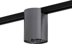 Nowoczesny szynowy reflektor jednofazowy w kolorze ciemnoszarym - Iconic Rondoo Up