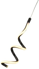 Czarna metalowa lampa wisząca LED ø 12 cm Hilton – Squid Lighting