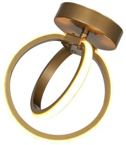 Metalowa lampa sufitowa LED w kolorze brązu Sezen – Squid Lighting