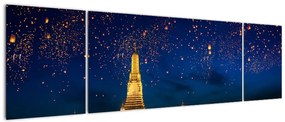 Obraz - Lampiony szczęścia, Bangkok (170x50 cm)