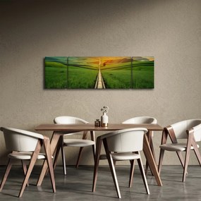 Obraz - Wschód słońca nad doliną (170x50 cm)