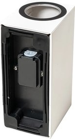 Nowoczesna lampa ścienna zewnętrzna biała plastikowa 2-światłowa - Baleno