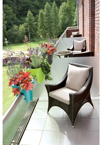 Doniczka na balustradę Lofly Railing biały, 40 cm , 40 cm