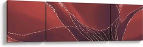 Obraz - Czerwony abstrakcyjny kwiat N⁰2 (170x50 cm)
