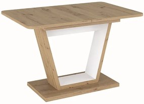 Stół rozkładany NIGEL 120(160)x80 dąb artisan/biały mat SIGNAL