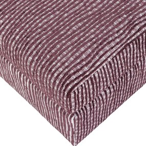 Bordowy tapicerowany podnóżek Lou – WOOOD