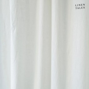 Biała lniana zasłona na troczki Linen Tales Night Time, 250x140 cm
