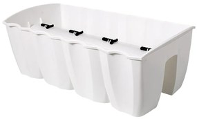 Skrzynka CROWN na balustrady plastikowa biała 58x28 cm