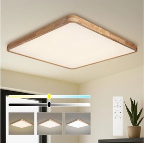 Brilagi - Ściemnialna oprawa LED WOODLINE SQUARE LED/180W/230V dąb 100x100 cm + pilot