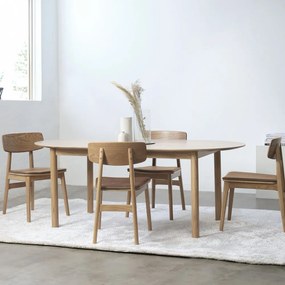 Koniakowo-naturalne krzesło z imitacji skóry Livo – Unique Furniture