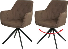 Krzesło do jadalni MCW-L80 (zestaw 2 sztuk),  brązowy