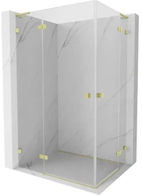 Mexen Lunar L Duo kabina prysznicowa uchylna 110 x 95 cm, transparent, złota szczotkowana - 834L-110L-095P-55-00