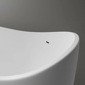 Wanna wolnostojąca WAVE STONE z odlewu mineralnegoBiała - 180 x 110 x 62 cm