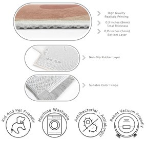 Żółto-szaroróżowy dywan odpowiedni do prania 120x180 cm Strawberry Creamsicle – Mila Home