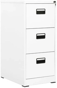 Biały stalowy kontenerek do biura na klucz L5-G98