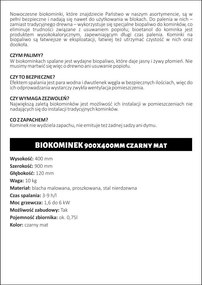 Meblościanka FLY N3 czarny połysk/biały mat z biokominkiem ASM Meble