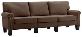 Trzyosobowa brązowa sofa - Alaia 3X