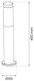 Słupek Ogrodowy Brooklyn 1xE27 IP44 45cm