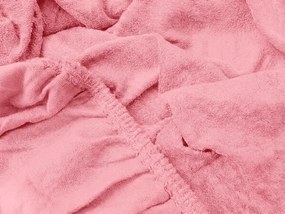 PrzytulneMieszkanie.pl Prześcieradło frotte EXCLUSIVE różowe 90 x 200 cm