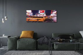 Fotoobraz na płótnie Samochód w Nocnym Mieście