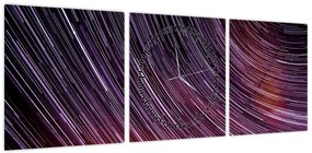 Obraz rozmytych gwiazd na niebie (z zegarem) (90x30 cm)