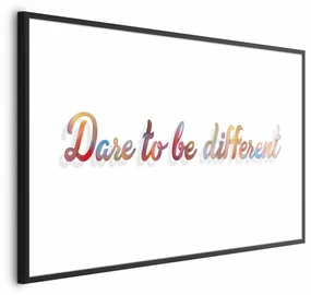 Plakat Be different 60x40 cm z ramą czarną z marginesem ARTGEIST B