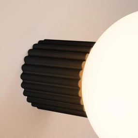Kinkiet HALO czarny IP44 ryflowany SOLLUX  LIGHTING