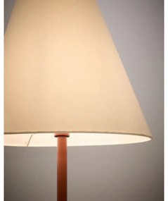 Lampa stojąca w kolorze terakoty z tekstylnym kloszem (wysokość 153 cm) Navat – Kave Home
