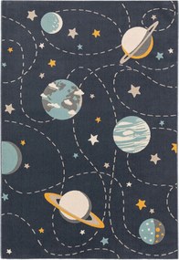 Granatowy dywan dziecięcy z planetami Apollo