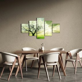 Obraz drzewa na łące (125x70 cm)