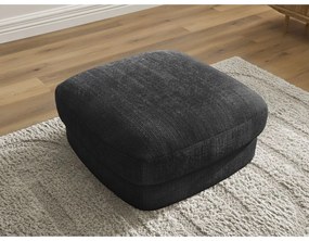 Czarny podnóżek z tkaniny szenilowej Leonore – Bobochic Paris