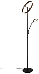 Czarna lampa stojąca LED (wysokość 180 cm) Willis – Trio