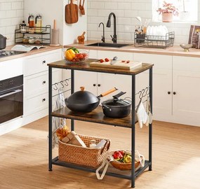 Rustykalna Szafka, Wyspa Kuchenna Z Półką R9-N86