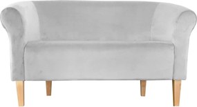 Sofa Milo tkanina Welur : Kolor nogi - Drewno, Kolor tkaniny - VELVET - MG39, Typ tkaniny - Velvet, Wysokość nogi - 20 cm