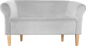 Sofa Milo tkanina Welur wygodna sofa tapicerowana do salonu i poczekalni : Kolor nogi - Drewno, Kolor tkaniny - VELVET - MG39, Typ tkaniny - Velvet, Wysokość nogi - 20 cm